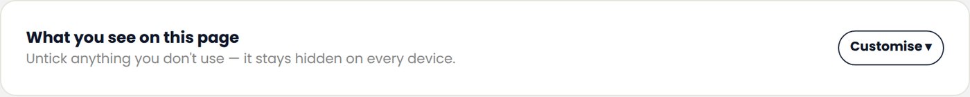 Analytics · your page, your way